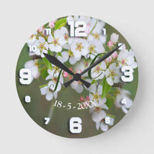 Cherry Blossom Clock Runde Wanduhr