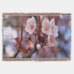 Cherry Blossom Cluster mit rosa und blau Decke