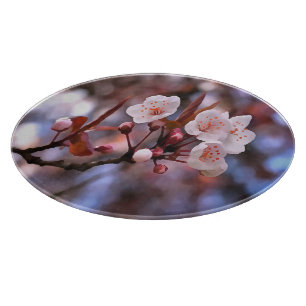 Cherry Blossom Cluster mit rosa und blau Schneidebrett