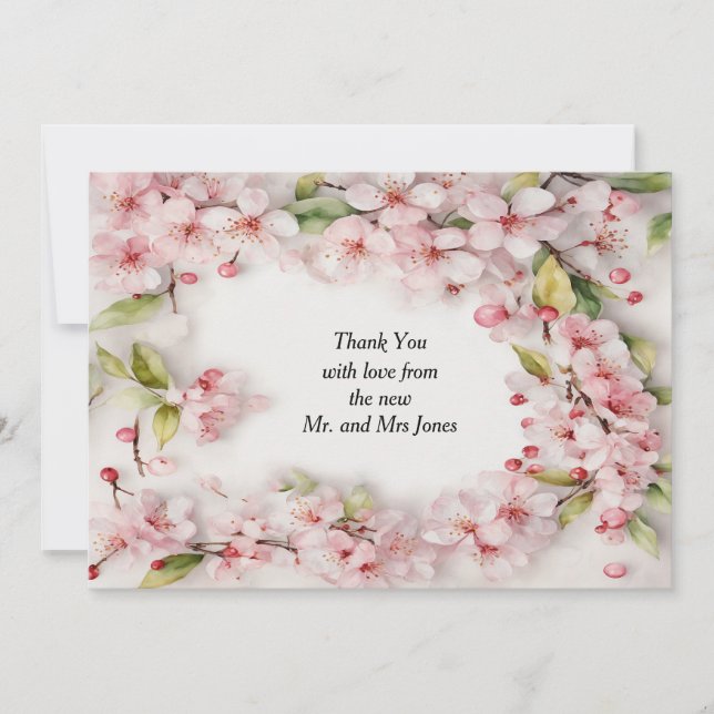 Cherry Blossom Dankeskarte (Vorderseite)