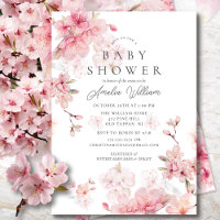 Cherry Blossom Delight Baby Shower Einladung