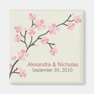 Cherry Blossom Designer Gastgeschenk Hochzeit 2 (p Magnet