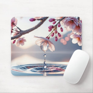 Cherry Blossom Dewdrop Mousepad