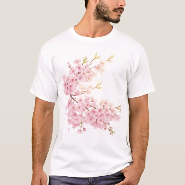 Cherry Blossom Dreams – Floral Art T-Shirt (Vorderseite)