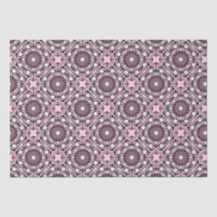 Cherry Blossom Dusky Rose Dot Mandala Diamond Tile Seidenpapier