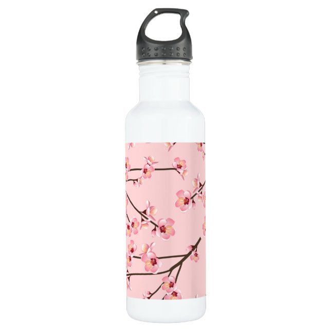 Cherry Blossom Edelstahlflasche (Vorderseite)