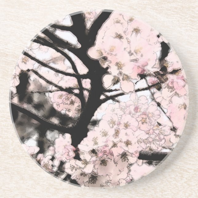 Cherry Blossom Edited Untersetzer (Vorne)