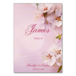 Cherry Blossom Elegant Hochzeittisch Platzkarten Tischnummer