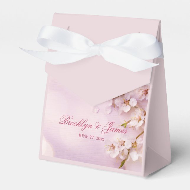 Cherry Blossom Elegant Wedding Favor Box Zent Geschenkschachtel (Vorderseite)