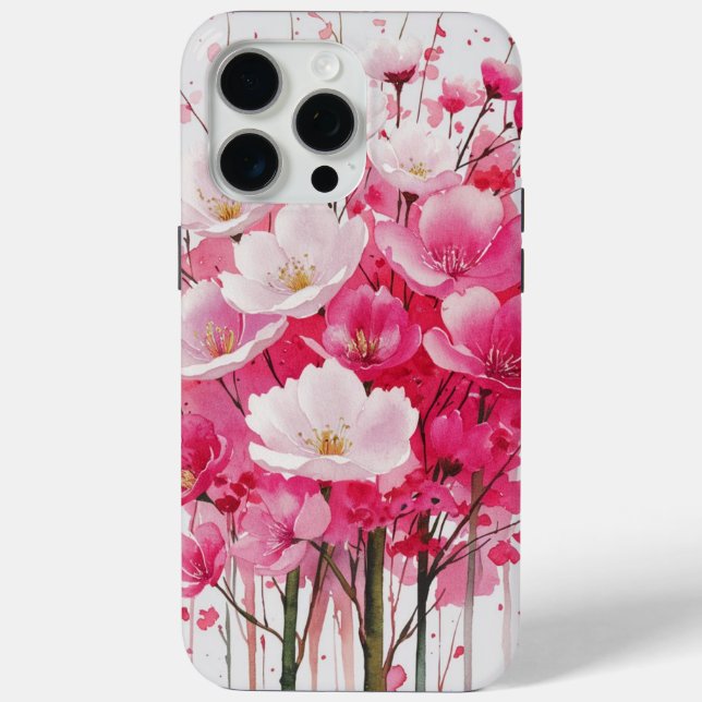 Cherry Blossom Elegante - Blumendesign Case-Mate iPhone Hülle (Rückseite)