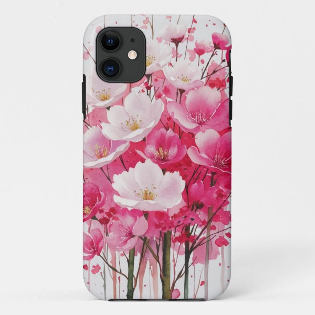 Cherry Blossom Elegante - Blumendesign Case-Mate iPhone Hülle (Rückseite)