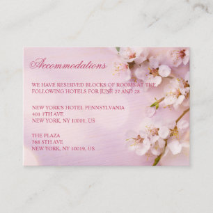 Cherry Blossom Elegante Hochzeitskarten Begleitkarte