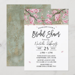 Cherry Blossom Elegantes Brautparty Einladung