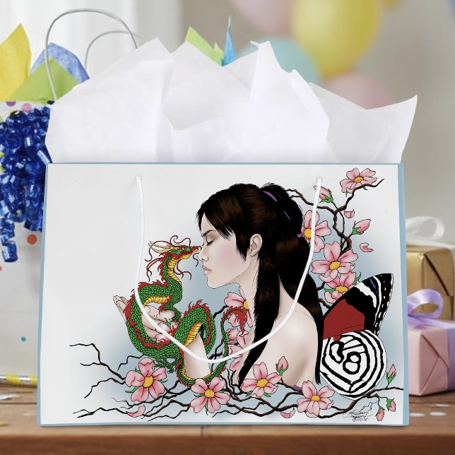 Cherry Blossom Fairy Dragon Freundschaft Große Geschenktüte (Von Creator hochgeladen)