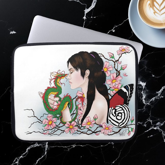 Cherry Blossom Fairy Dragon Freundschaft Laptopschutzhülle (Von Creator hochgeladen)