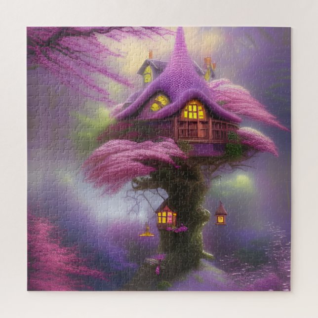 Cherry Blossom Fairy House Fantasy Puzzle (Vertikal)