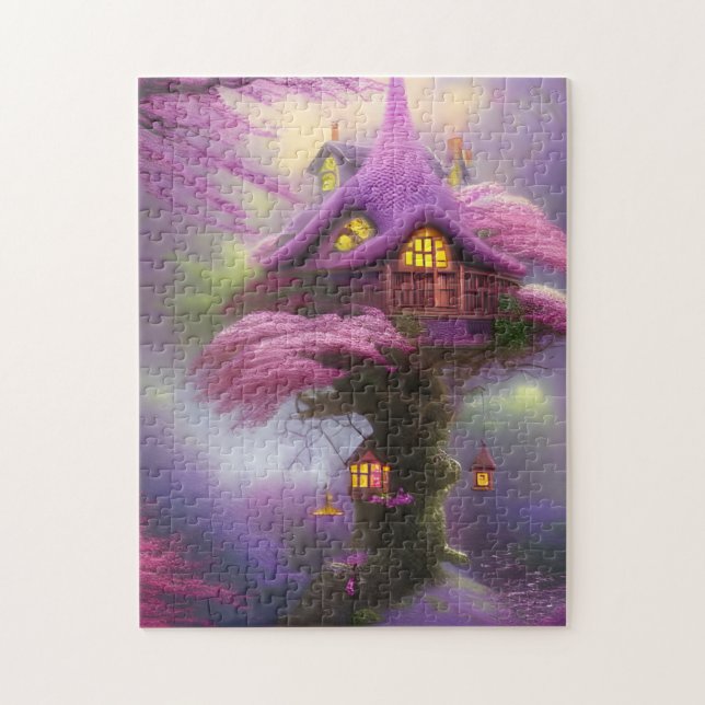 Cherry Blossom Fairy House Fantasy Puzzle (Vertikal)
