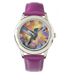 Cherry Blossom Fantasy Hummingbird Armbanduhr