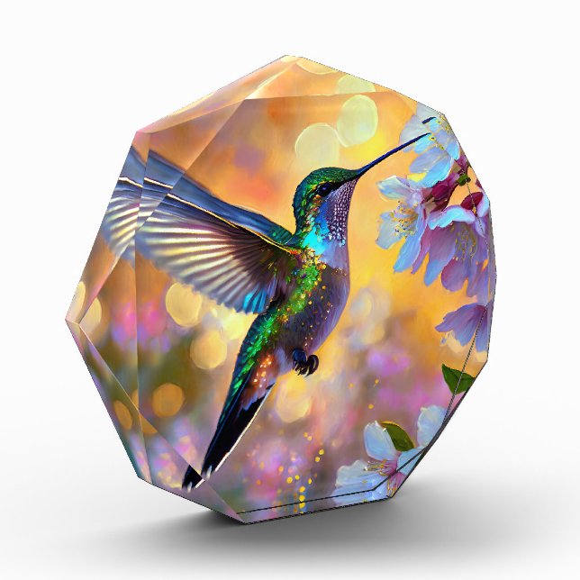 Cherry Blossom Fantasy Hummingbird Fotoblock (Links)
