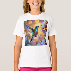 Cherry Blossom Fantasy Hummingbird T-Shirt