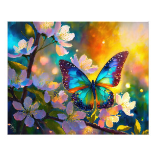 Cherry Blossom Fantasy Sunrise Butterfly Fotodruck