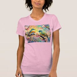 Cherry Blossom Fantasy Sunrise Songbirds T-Shirt