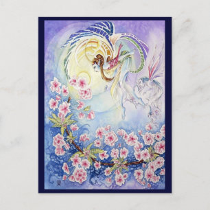 Cherry Blossom Fee II Postkarte