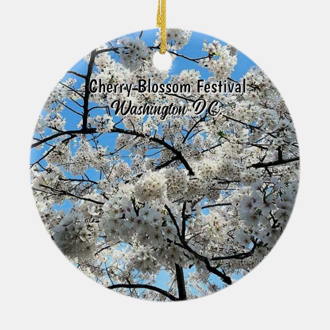 Cherry Blossom Festival Washington D.C. Souvenir Keramik Ornament (Hinten)