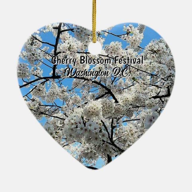 Cherry Blossom Festival Washington D.C. Souvenir Keramik Ornament (Hinten)