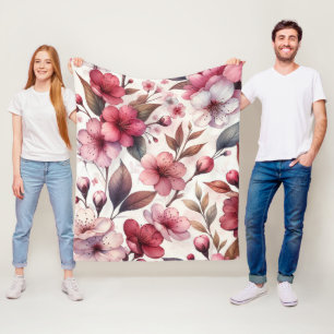Cherry Blossom Fleecedecke