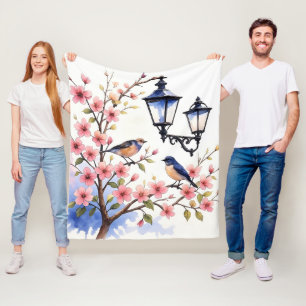 Cherry Blossom Fleecedecke