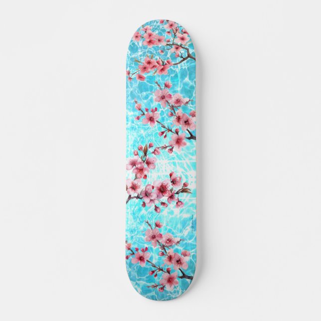 Cherry Blossom Floating on the Ocean Skateboard (Vorne)