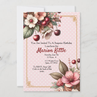 Cherry Blossom Floral Geburtstag Einladung