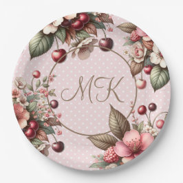 Cherry Blossom Floral Geburtstag Pappteller