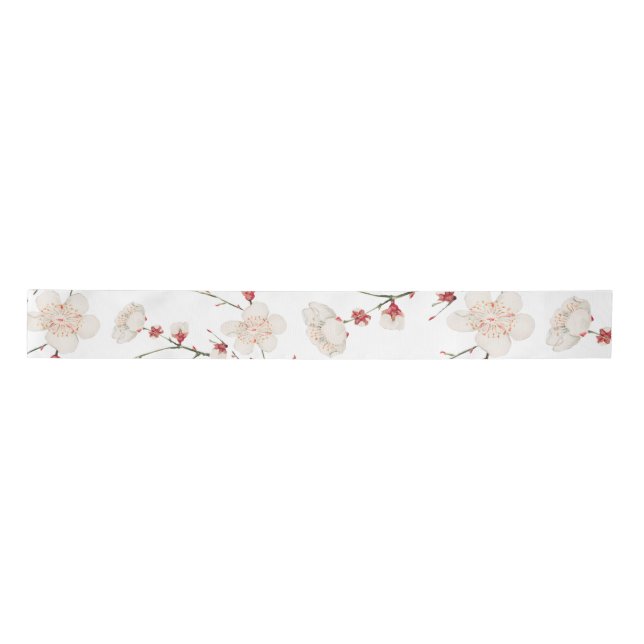 Cherry Blossom Floral Satin Ribbon Satinband (Vorderseite)