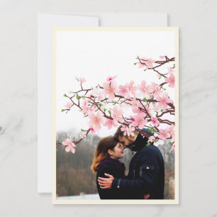Cherry Blossom FOTO Pink White Wedding Save The Date