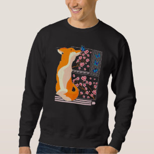 Cherry Blossom Fox Japanisch Cherry Blossom Blume Sweatshirt