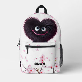 “Cherry Blossom Fuzzy Love” Print Cut Sew Bag Bedruckter Rucksack