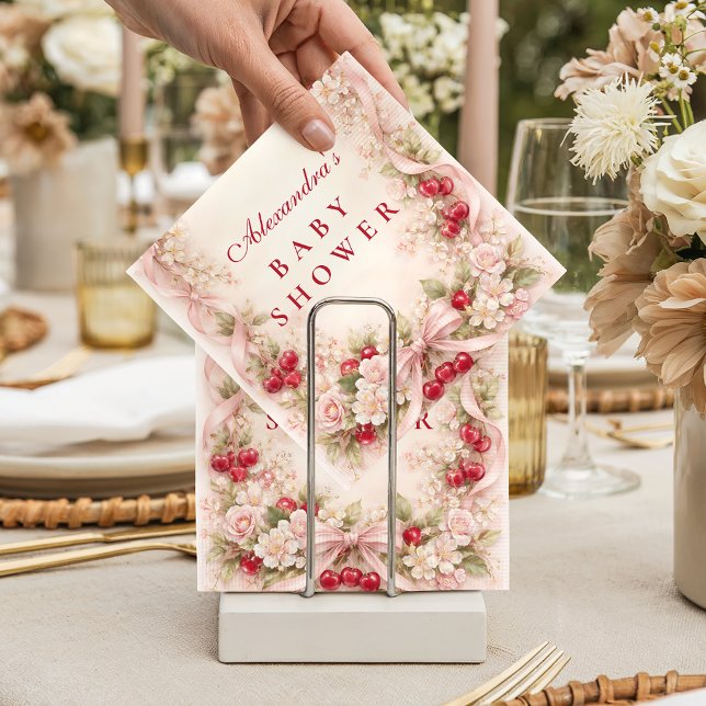 Cherry Blossom Garden Baby Shower Serviette (Von Creator hochgeladen)