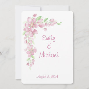 Cherry Blossom Garden Country Floral Wedding Einladung