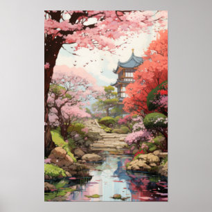 Cherry Blossom Garden Studio Poster
