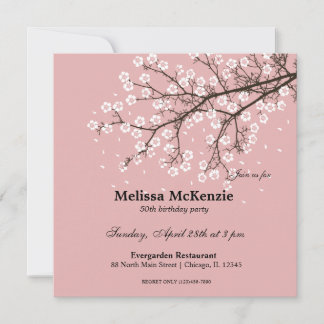 Cherry Blossom Geburtstagsparty Einladung