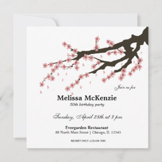 Cherry Blossom Geburtstagsparty Einladung
