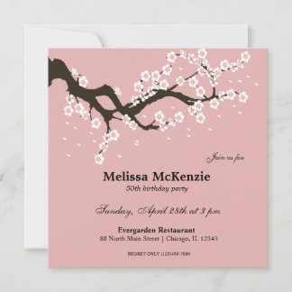 Cherry Blossom Geburtstagsparty Einladung