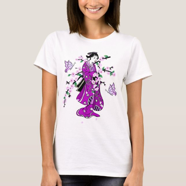 Cherry Blossom - Geisha Butterfly 1 T - Shirt (Vorderseite)