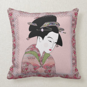 Cherry Blossom Geisha Kissen