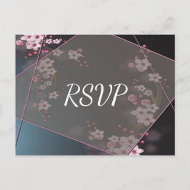 Cherry Blossom Geometric Floral UAWG Einladungspostkarte