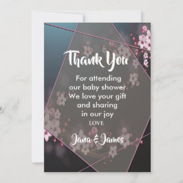 Cherry Blossom Geometric Floral vielen Dank Einladung