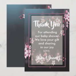 Cherry Blossom Geometric Floral vielen Dank Einladung