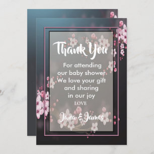 Cherry Blossom Geometric Floral vielen Dank Einladung